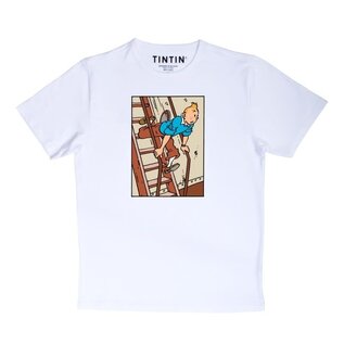 moulinsart Tim und Struppi T-shirt Tim rennt die Treppe runter