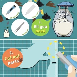 Ensky Studio Ghibli - My Neighbor Totoro - Totoro Under the moon Paper Theater