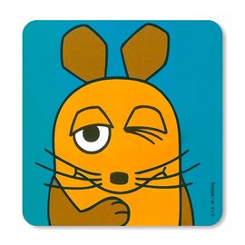 Logoshirt Muis coaster - Muis knipoogt