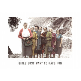 Kartoenfabriek Postkaart - Girls just want to have fun