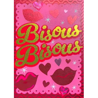 Cath Tate Wenskaart Hot Foils - Bisous Bisous
