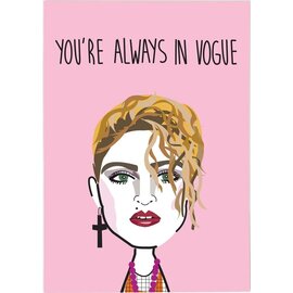 Cath Tate Wenskaart Modern Icons - Madonna - You're always in vogue