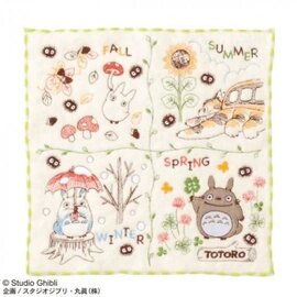 Marushin Studio Ghibli - My Neighbor Totoro - Mini towel 4 Seizoenen - handdoekje 25 x 25 cm