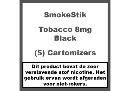 SmokeStik Cartomizer Regular Tabak Zwart 8mg (5)