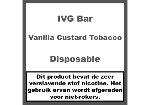 IVG Bar Plus Vanilla Custard Tobacco