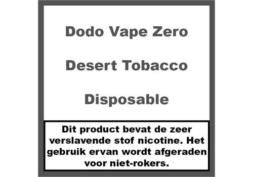 Dodo Vape Zero Desert Tobacco