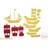 3D Pop Up Puzzle, Piratenschiff (rot)