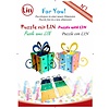 LIN DIY, 3D Pop Up Puzzle, Weihnachtsgeschenk, Weihnachtsdekoration, Klappbares  Geschenk (Grün-Orange)