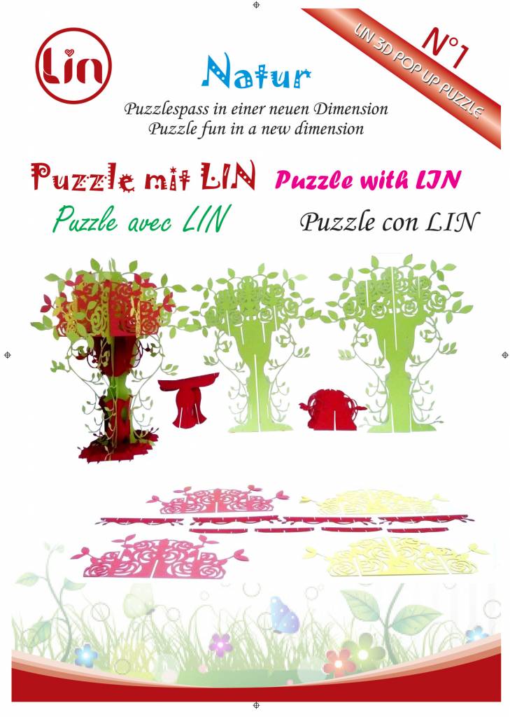 LIN17273, LINPopUp®, 3D Pop Up Puzzle, Baum