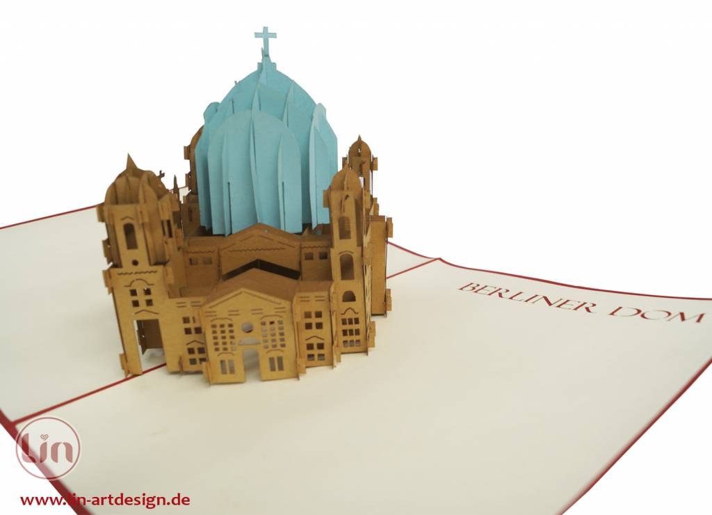 LINPOPUP Pop Up 3D Card, Greeting Card, Travel Voucher, Berlin Cathedral, LIN17168, LINPopUp®, N174