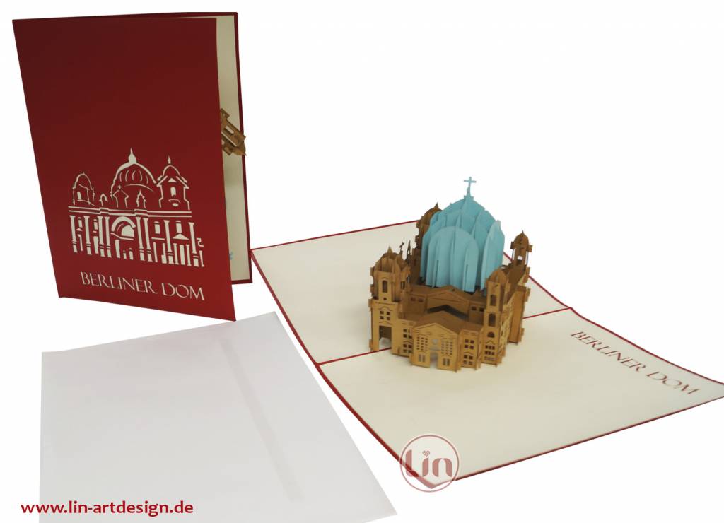 LINPOPUP Pop Up 3D Karte, Glückwunschkarte, Reisegutschein, Berliner Dom, LIN17168, LINPopUp®, N174