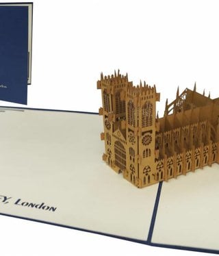 Pop Up 3D Karte, Glückwunschkarte, Reisegutschein, Westminster Abbey, N180