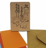 Grußkarte aus Holz, Holzkarten, Glückwunschkarte, Geburtstagskarte, Jäger, Wald, Hirsch, Wander Gutschein, N606