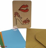 Wooden Greeting Cards, Wooden Cards, Greeting Card, Shopping Voucher, Shoes , Lipstick, N607