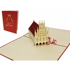 LINPOPUP Pop Up Card, 3D Card, Münster City Hall, N171