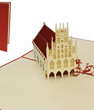 LINPOPUP Pop Up Card, 3D Card, Münster City Hall, N171