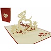 LINPOPUP Pop Up 3D Card, Greeting Card, Thank You, Mother's Day, Thank You Heart, LIN17252, LINPopUp®, N33