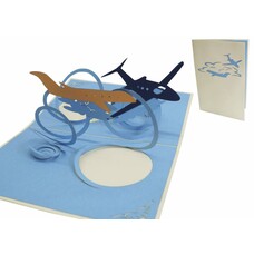 LINPOPUP Pop Up Card, 3D Card, Planes, N149