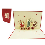 LINPOPUP Pop Up Card, 3D Card, Gifts, red, N4