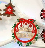 LINPOPUP Christmas decoration, door hanger, Christmas tree ornament, snowflake, wood, tree decoration, LIN17100, LINPopUp®, N901