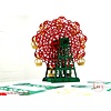 LIN DIY, 3D Pop Up Puzzle, Weihnachtsgeschenk, Weihnachtsdekoration, Klappbares Riesenrad