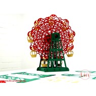 LIN DIY, 3D Pop Up Puzzle, Weihnachtsgeschenk, Weihnachtsdekoration, Klappbares Riesenrad