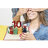 LINPOPUP POP UP 3D card, pop up birthday card 10 years, greeting card 10th birthday, pop up card, POP UP cards birthday, wedding anniversary 10 years, anniversary 10 years, LIN17631, LINPopUp®, N364