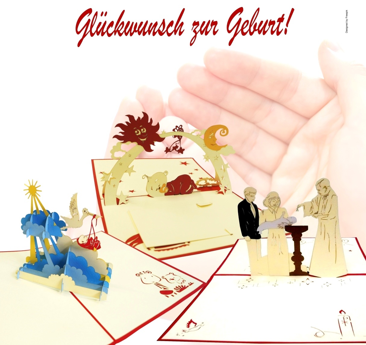 Geburtkarten, zur Taufe, Konfirmation, Kommunion