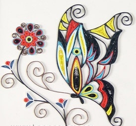 Karten aus Papierstreifen - Handgemachten Kunstkarten-Quilling Karten
