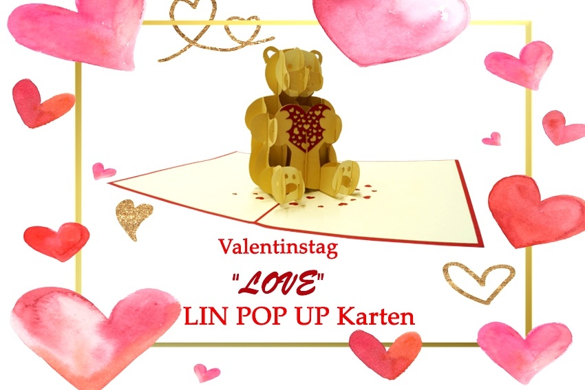 LINPopUp cards as greeting cards for love/wedding/valentine/anniversary