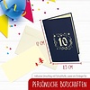 LINPOPUP POP Up 3D Karten 10 Geburtstag Jubiliäum, POP UP Karten Geburtstag, Pop Up Geburtstagskarte, Geburtstagskarte 10 Jahre Jubiläum, Grußkarten 10. Geburtstag, Blau, LIN17753, LINPopUp®, N395