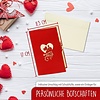 LINPOPUP Pop Up 3D Karte, Hochzeitskarte, Hochzeitseinladung, Brautpaar Altar, LIN17536, LINPopUp®, N290