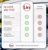 LINPOPUP Pop Up Karte Auto, 3D Grußkarten, Gutschein Auto, Geburtstagskarten, Glückwunschkarten"Führerschein", Gutscheinkarten, Grußkarte Auto Blau, LIN17663, LINPopUp®, N386