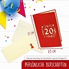 LINPOPUP Pop Up 3D Karte, Geburtstagskarte, Glückwunschkarte, Gutschein, 20. Geburtstag, LIN17531, LINPopUp®, N285