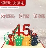 LINPOPUP POP UP 3D Karte, Pop Up Geburtstagskarte 45 Jahre, Grußkarten Geburtstag 45, Pop - Up Karte, POP UP Karten Geburtstag, Hochzeitstag 45 Jahre, Jubiläum 45 Jahre, LIN17641, LINPopUp®, N373