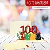 LINPOPUP 3D Pop Up Greeting Card, Birthday Card, Anniversary, 100th Birthday, anniversary number100, LIN17598, LINPopUp®, N352