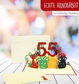 LINPOPUP Pop Up 3D Karte, Geburtstagskarte, Glückwunschkarte, Gutschein, 55. Geburtstag, LIN17370, LINPopUp®, N244