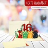 LINPOPUP POP UP 3D card, pop up card 16th birthday, greeting cards birthday 16, pop up card, POP UP cards birthday, wedding anniversary 16 years, anniversary 16 years, LIN17632, LINPopUp®, N365