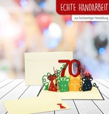 LINPOPUP Pop Up 3D Karte, Geburtstagskarte, Glückwunsch karte Gutschein, 70.Geburtstag, LIN17271, LINPopUp®, N25