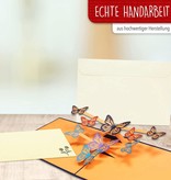 LINPOPUP Pop Up 3D Card, Birthday Card, Greeting Card Mother's Day, Butterflies, LIN17539, LINPopUp®, N293