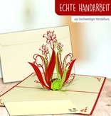 LINPOPUP Pop Up 3D Card, Birthday Card, Greeting Card Mother's Day, Lilies, Bouquet, LINPopUp®, N40