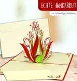 LINPOPUP Pop Up 3D Karte, Geburtstagskarte, Glückwunschkarte Muttertag, Lilien, Blumenstrauß, LINPopUp®, N40