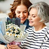 LINPOPUP FlowerBag Delux, handmade bouquet - incl. LIN POP UP card, as a gift for birthday - mother's day - anniversary - get well - thank you - congratulations - daisies, LIN17759, LINPopUp®, N900