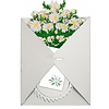 LINPOPUP LIN pop up bouquet, handmade flowers incl. vase & saucer, as a gift for birthday, mother's day, anniversary, get well soon, thank you, paper bouquet- daisies, LIN17906, LINPopUp®, N804