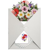 LINPOPUP Pop-Up Blumenstrauß, Handgemachter Blumen aus Papier inkl. Vase u. Unterteller, als Geschenk zum Geburtstag, Muttertag, Jubiläum, Gute Besserung, Danke, Papierblumenstrauß, LIN17907, LINPopUp®, N802