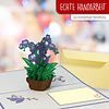 LINPOPUP Pop Up Card Flower, POP UP Card Birthday, 3D Greetingcard Flowers, Card, Foldingcard, Birthdaycard, Good Luck, get well soon, Wellness coupon, violet orchid, LIN 17638, LINPopUp®, N359