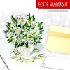 LINPOPUP Pop Up Card Flowers, Bouquet Pop-Up, Greeting Cards, Folded Card, Mother's Day Card, Thank You, Get Well, Farewell, Birthday Card, Pop Up Cards White Lilies, LIN17760, LINPopUp®, N500