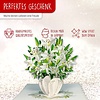 LINPOPUP Pop Up Card Flowers, Bouquet Pop-Up, Greeting Cards, Folded Card, Mother's Day Card, Thank You, Get Well, Farewell, Birthday Card, Pop Up Cards White Lilies, LIN17760, LINPopUp®, N500