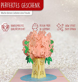 LINPOPUP Pop Up Karte Blumen, 3D Grußkarte, Geburtstag, Pop-Up Karte, Muttertagskarte, Geburtstagskarte, Gute Besserung, Blumen Grußkarte, Rosen, LIN17659, LINPopUp®, N385