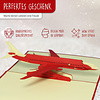 LINPOPUP Pop Up 3D Card, Birthday Card, Congratulations Card, Gift Certificate, Airplane, LIN17386, LINPopUp®, N263